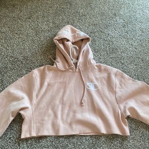 brand new champion cropped pink sweatshirt